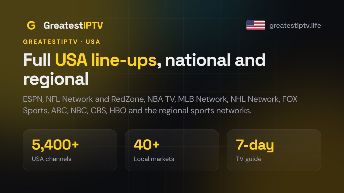 GreatestIPTV IPTV in the USA: ESPN, NFL Network, NBA TV, FOX Sports, ABC, NBC, CBS and HBO